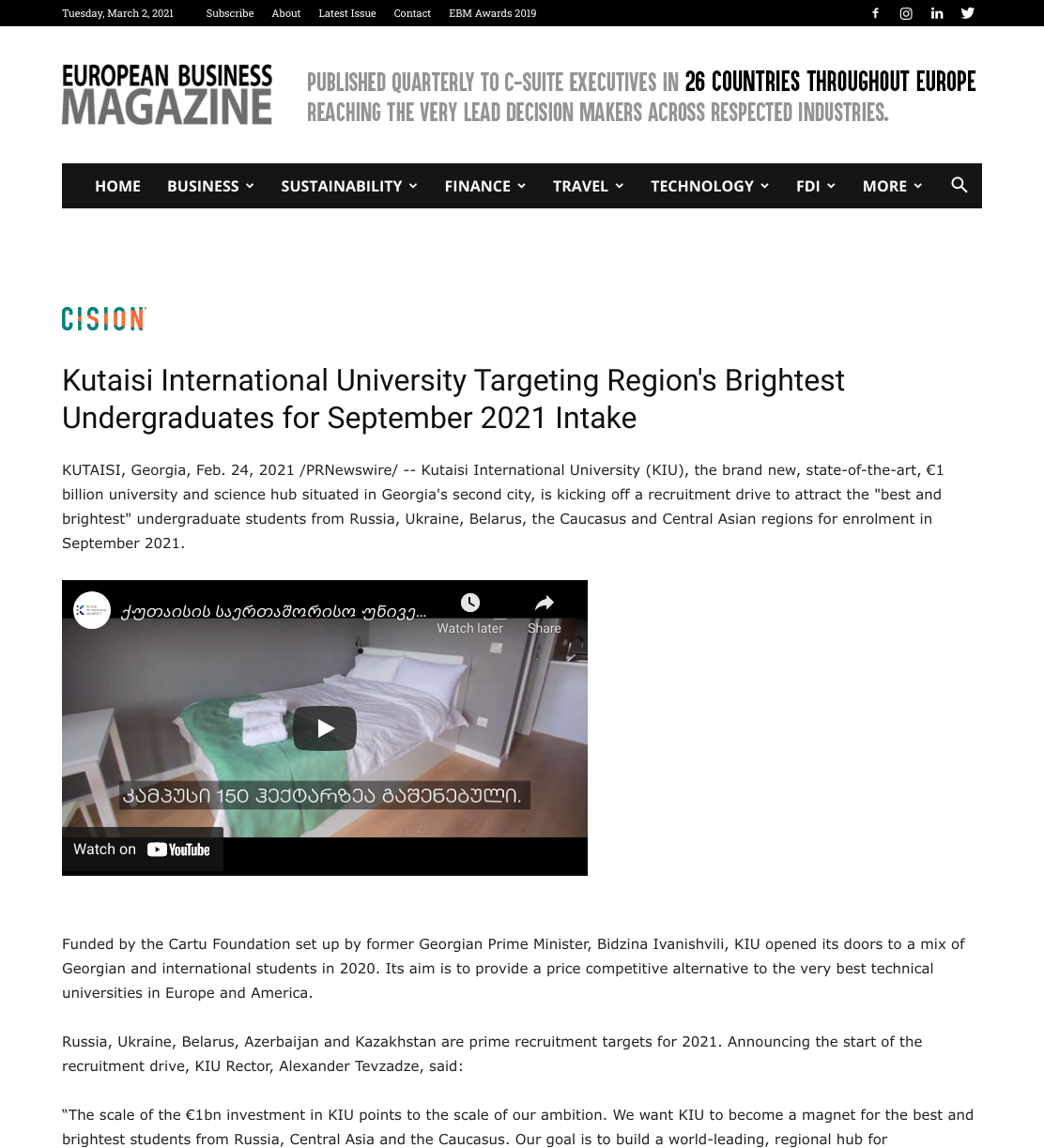 European Business Magazine