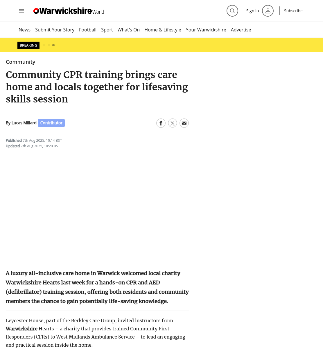 Community CPR training brings care home and locals together for lifesaving skills session