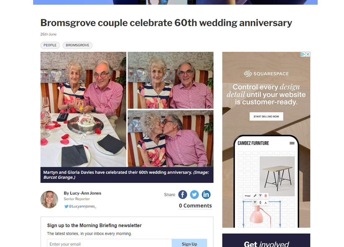 Burcot Grange and Lodge 60th Wedding Anniversary