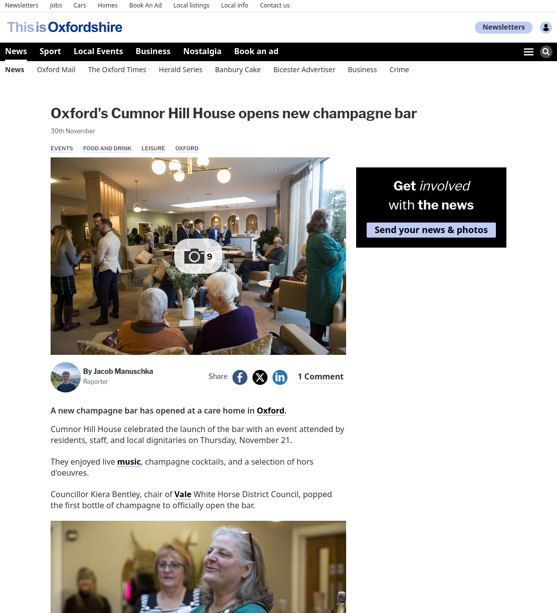 New champagne bar opens at Oxford care home