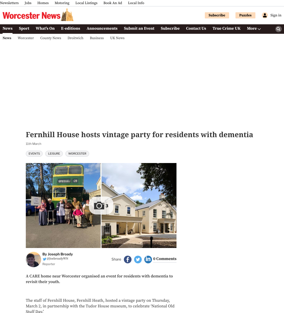 Care home and museum host event for dementia patients to revisit their youth