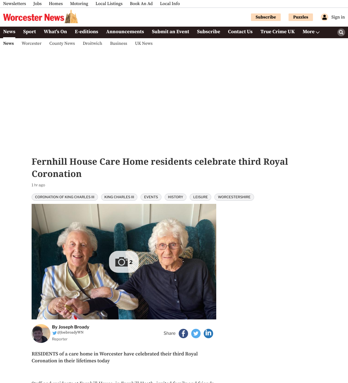 Two care home residents celebrate third Royal Coronation in their lifetimes today