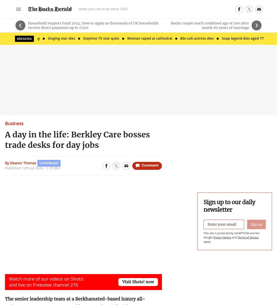 A day in the life: Berkley Care bosses trade desks for day jobs
