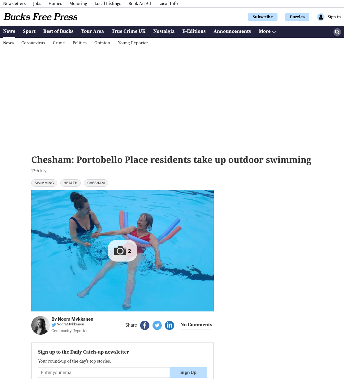 Care home residents brave 'fear of water' at revamped outdoor pool