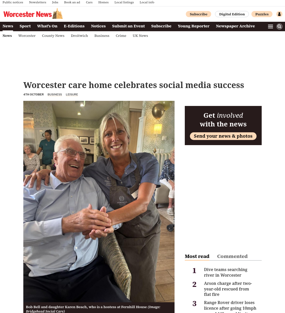 Social media milestone celebrated with party at care home