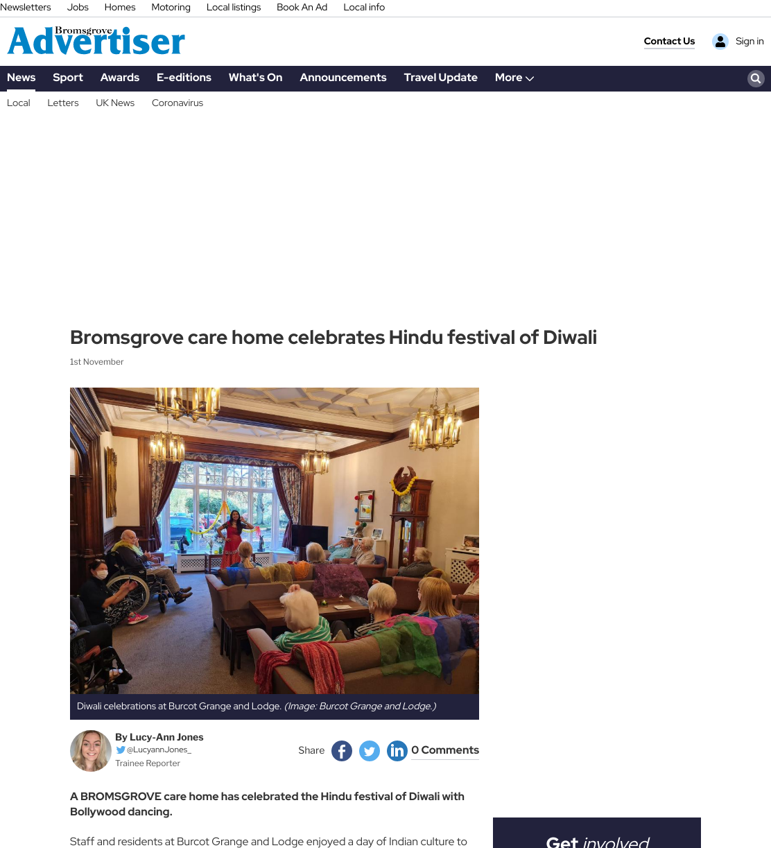 Bromsgrove care home celebrates Diwali with Bollywood dancing