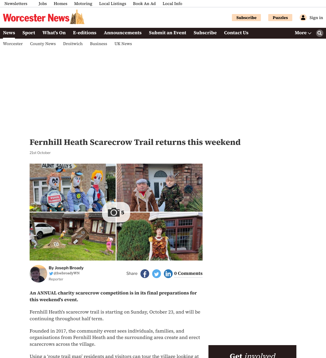 Over 100 incredible scarecrows will return to village for half term fun