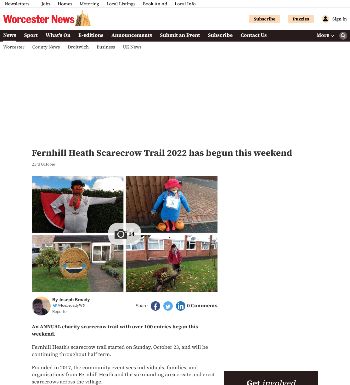 Annual charity scarecrow trail with over 100 entries has begun this weekend