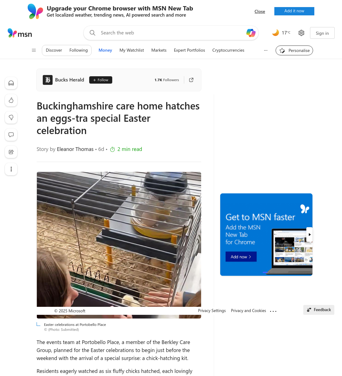 Buckinghamshire care home hatches an eggs-tra special Easter celebration