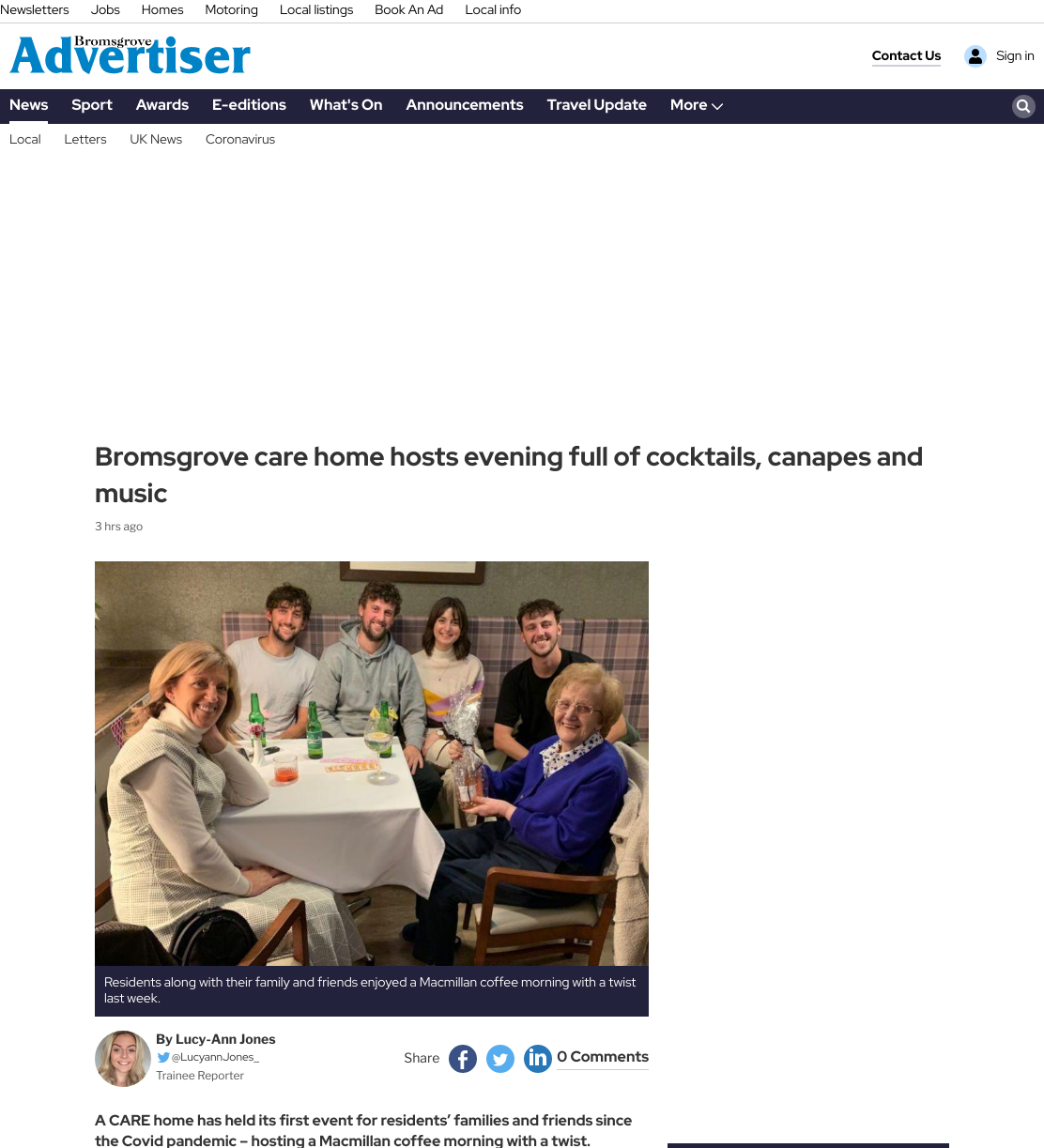 Care home hosts Macmillan coffee morning with a twist