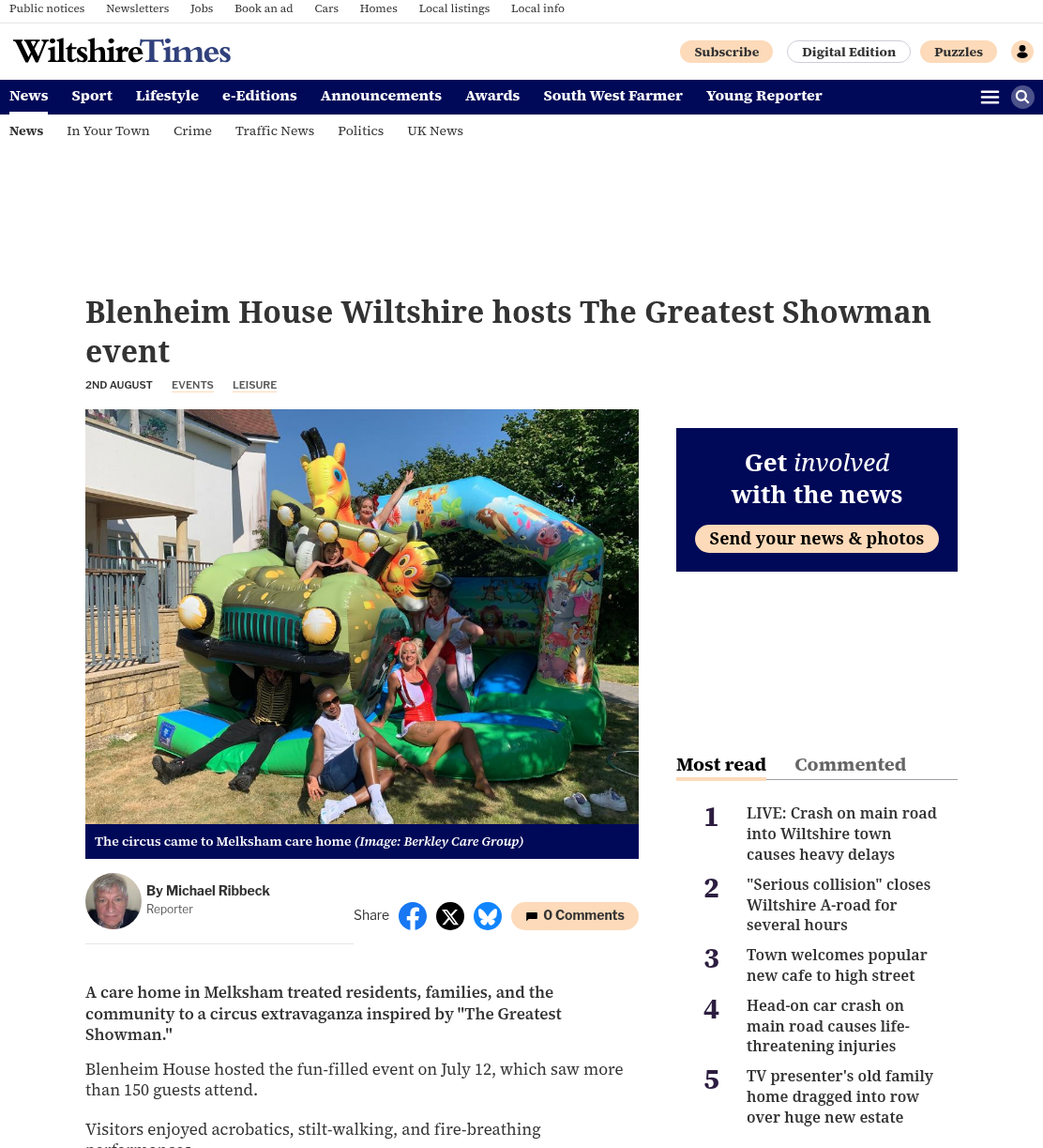 Care home hosts 'Greatest Showman' circus extravaganza with acrobatics and fire