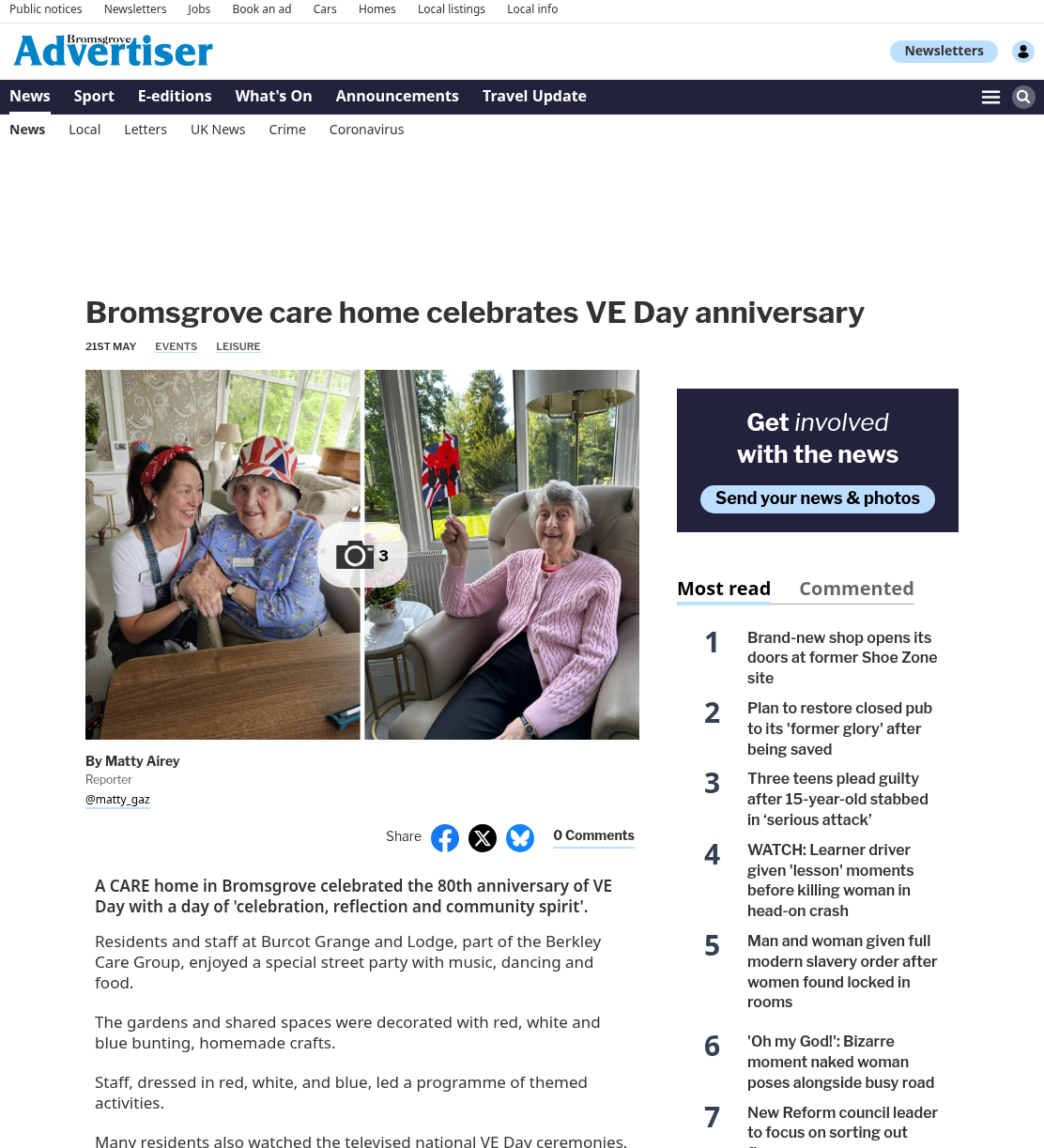 Bromsgrove care home celebrates VE Day 80th anniversary