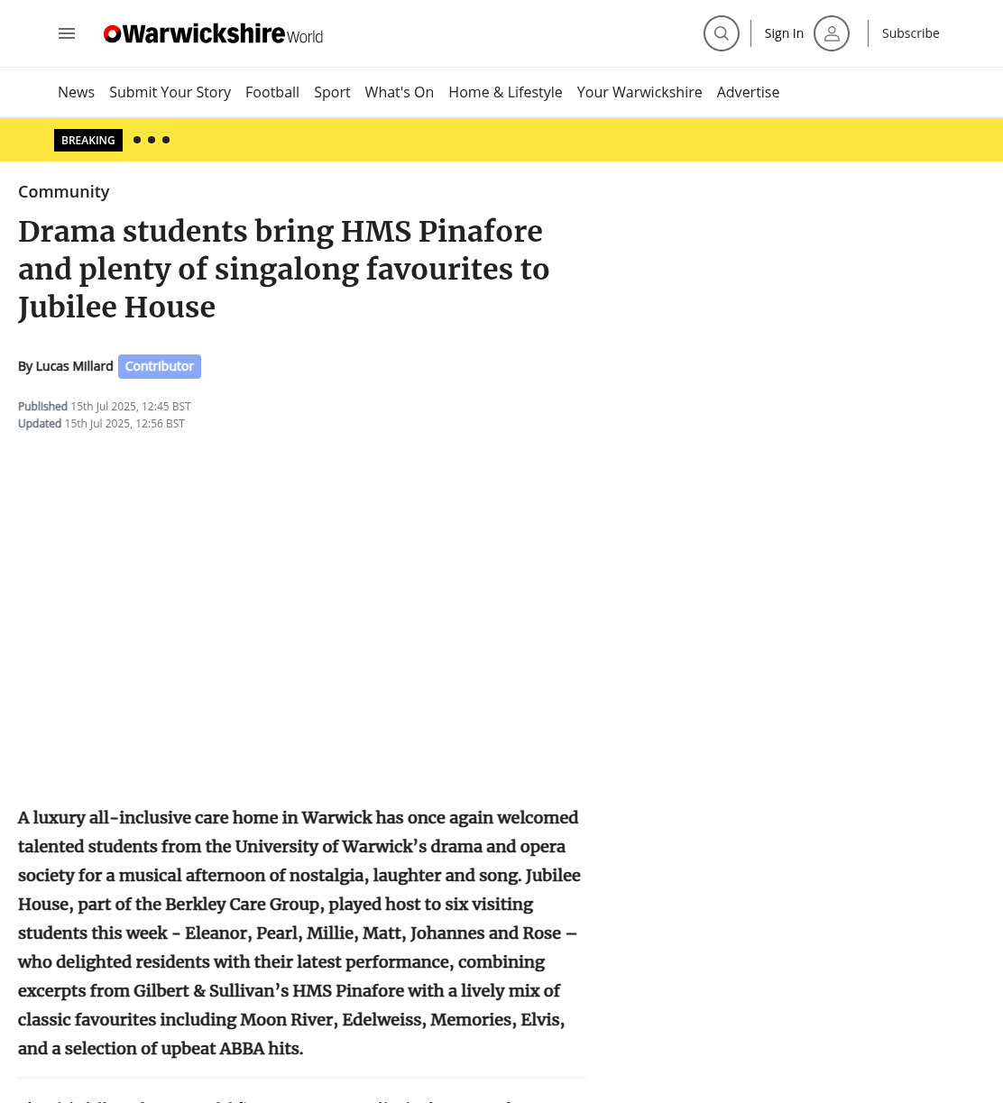 Drama students bring HMS Pinafore and plenty of singalong favourites to Jubilee House