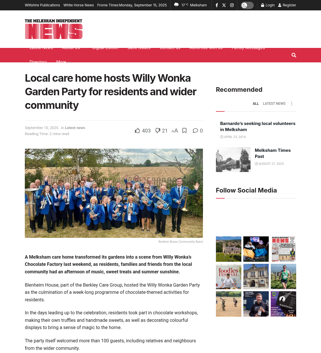 Local care home hosts Willy Wonka Garden Party for residents and wider community