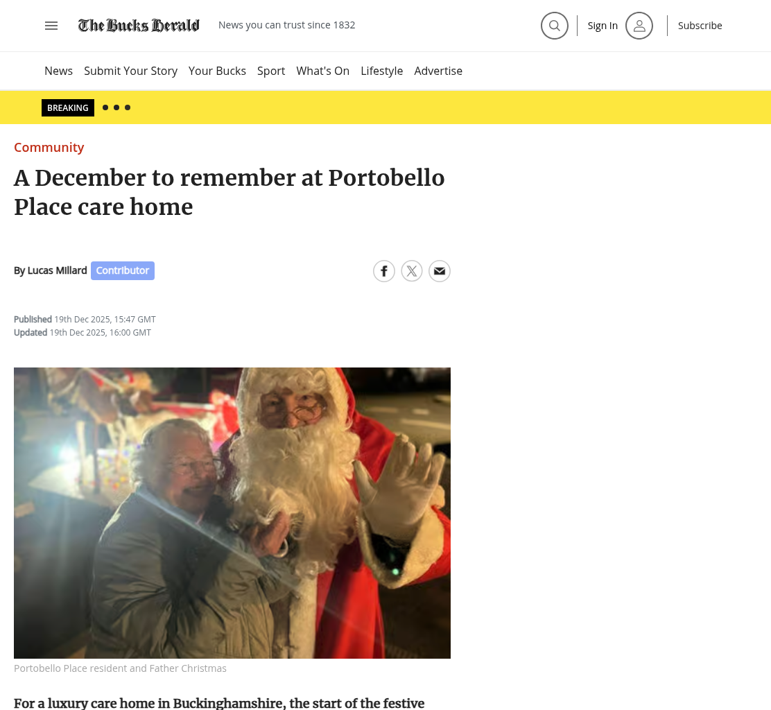 A December to remember at Portobello Place care home