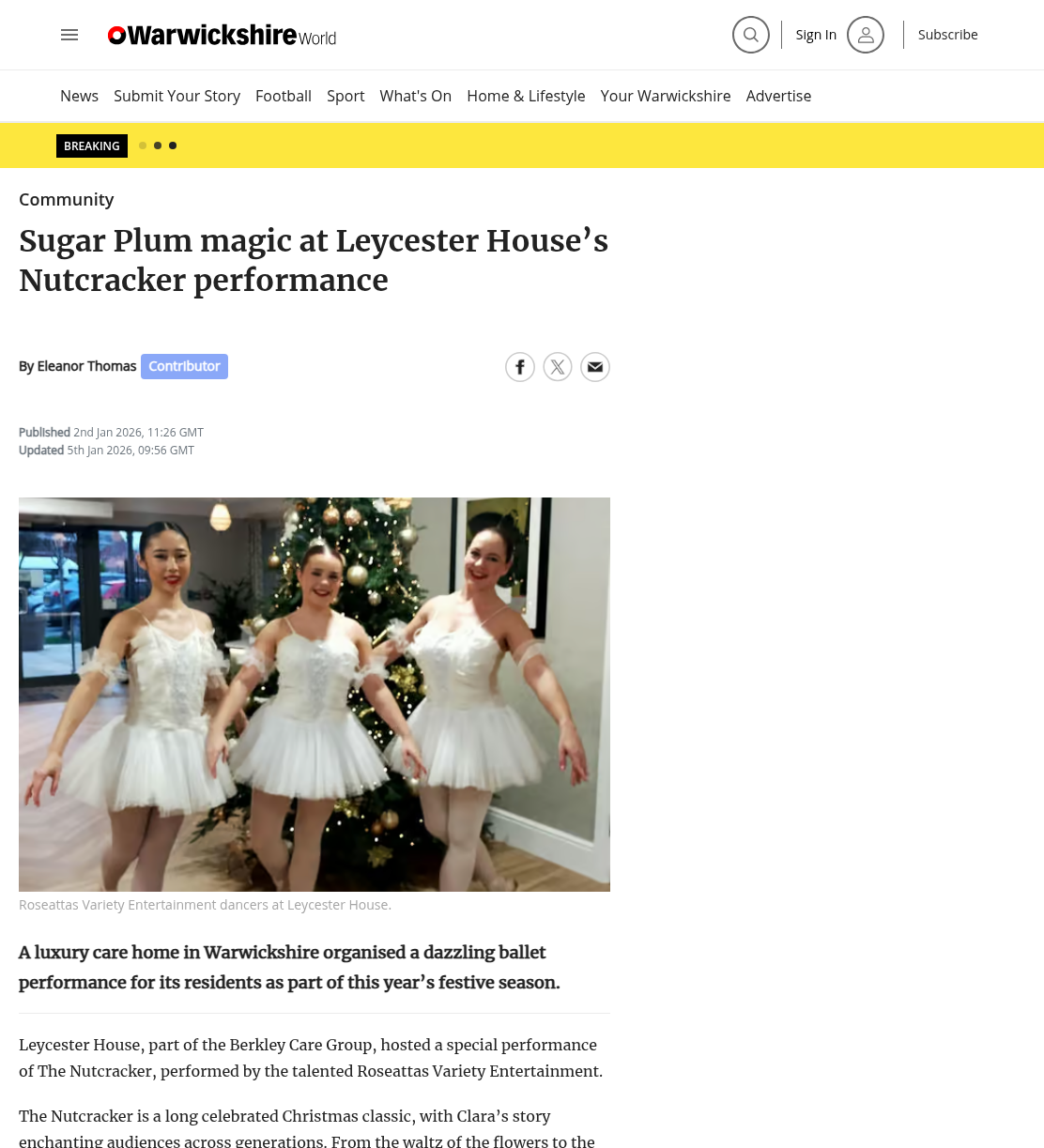 Sugar Plum magic at Leycester House’s Nutcracker performance