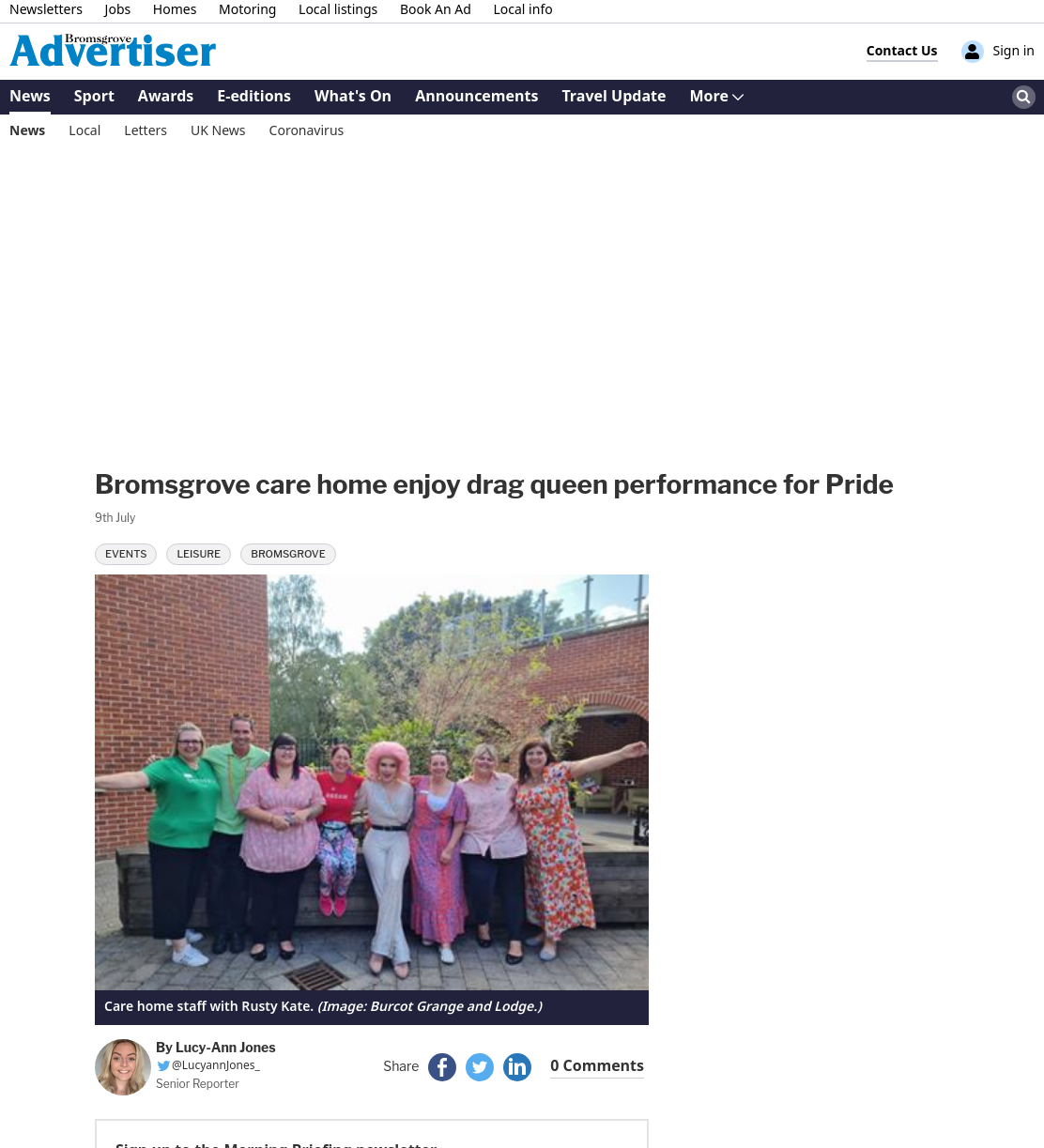 Care home enjoys drag queen performance for Pride