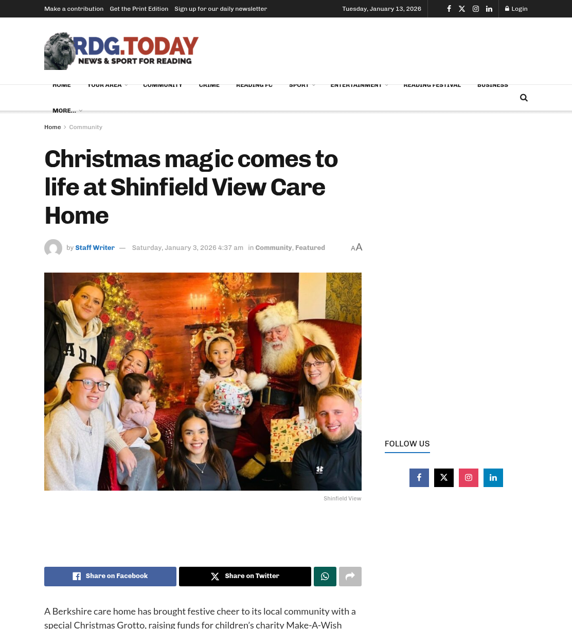 Christmas magic comes to life at Shinfield View Care Home