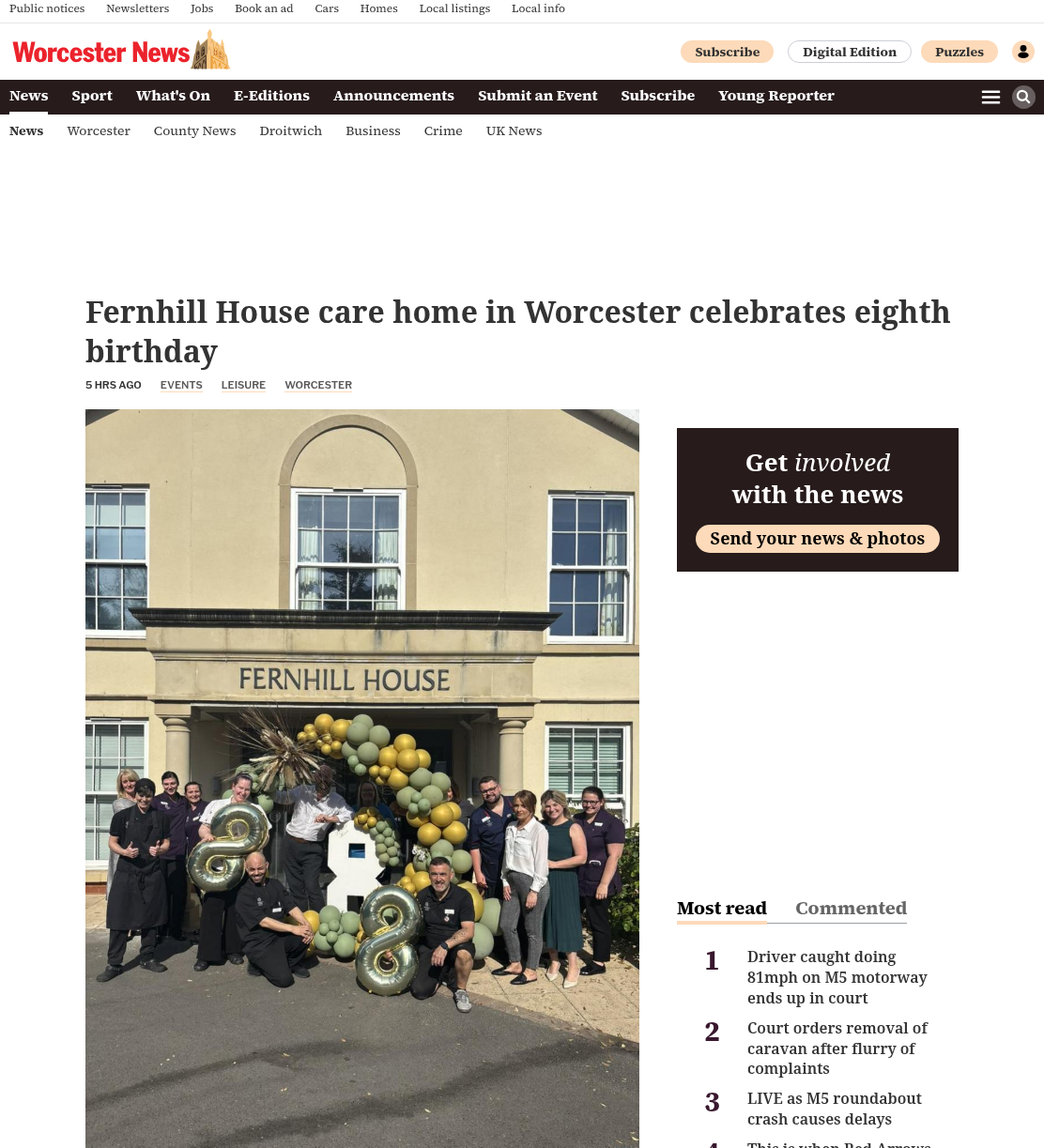 Care home holds lively party to celebrate its eighth birthday