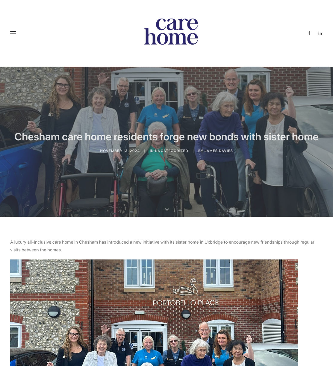 Chesham care home residents forge new bonds with sister home » Care Home Magazine