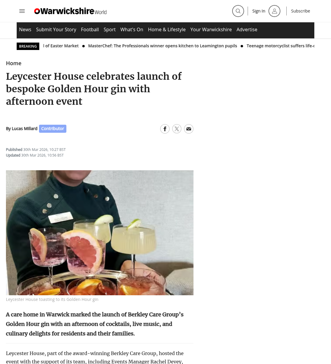 Leycester House celebrates launch of bespoke Golden Hour gin with afternoon event