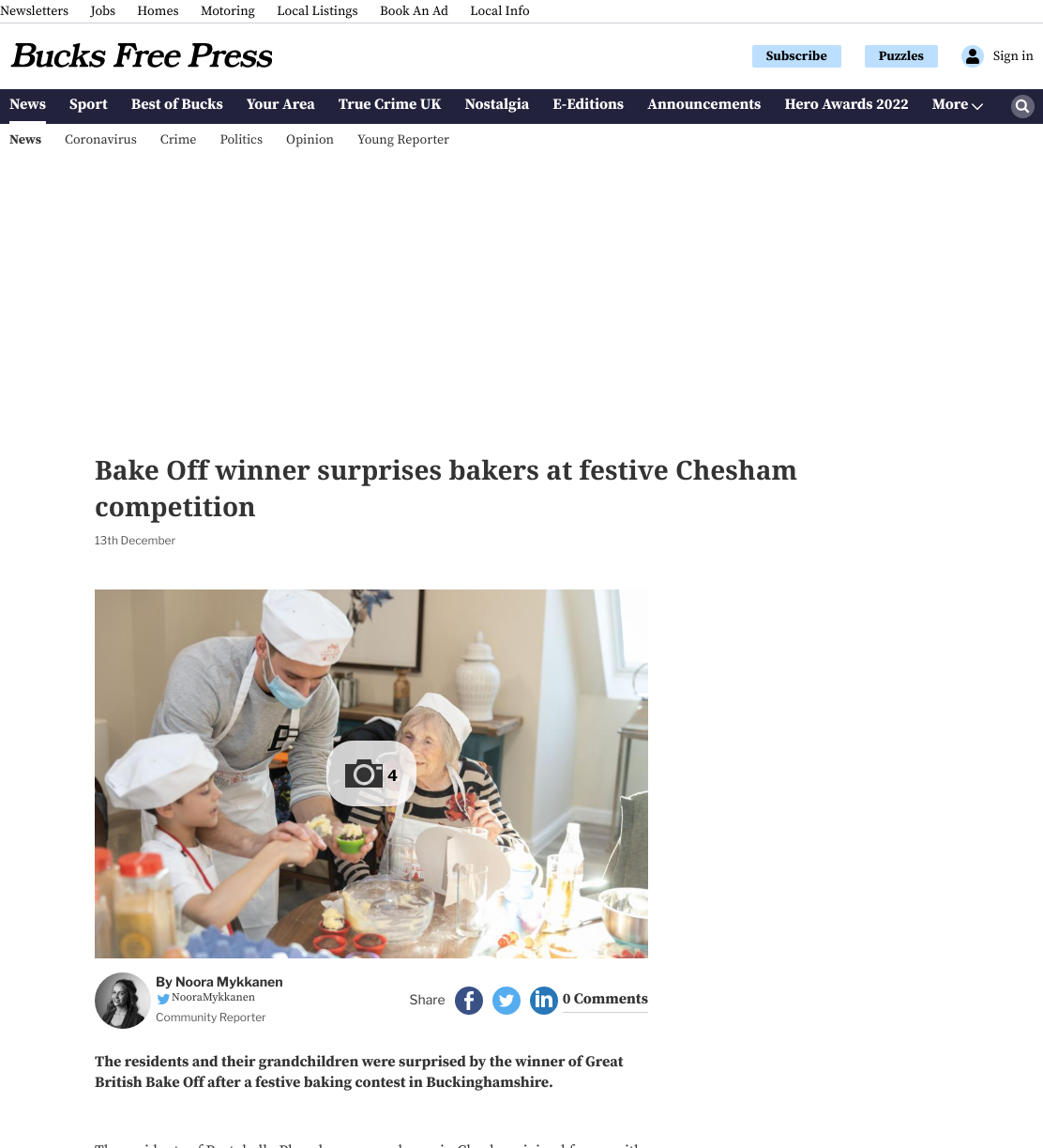 WATCH: Bake Off celebrity surprises keen Bucks bakers at festive event