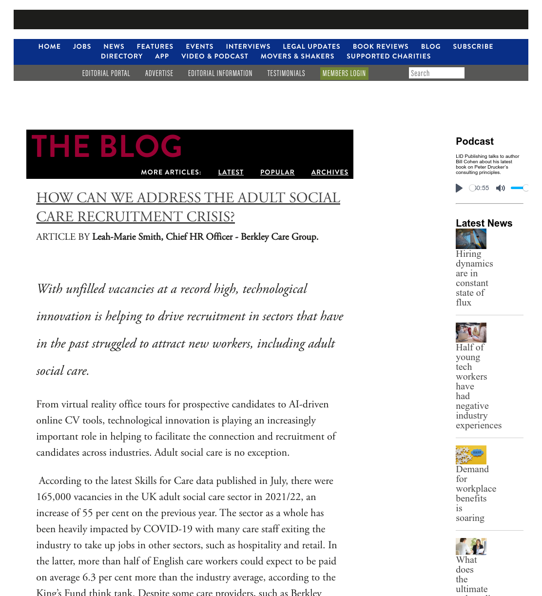 How can we address the adult social care recruitment crisis?