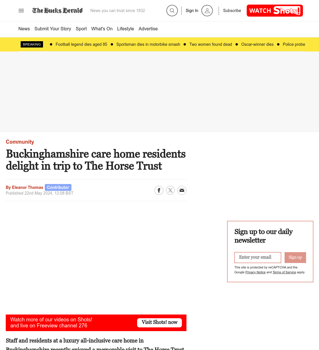 Buckinghamshire care home residents delight in trip to The Horse Trust