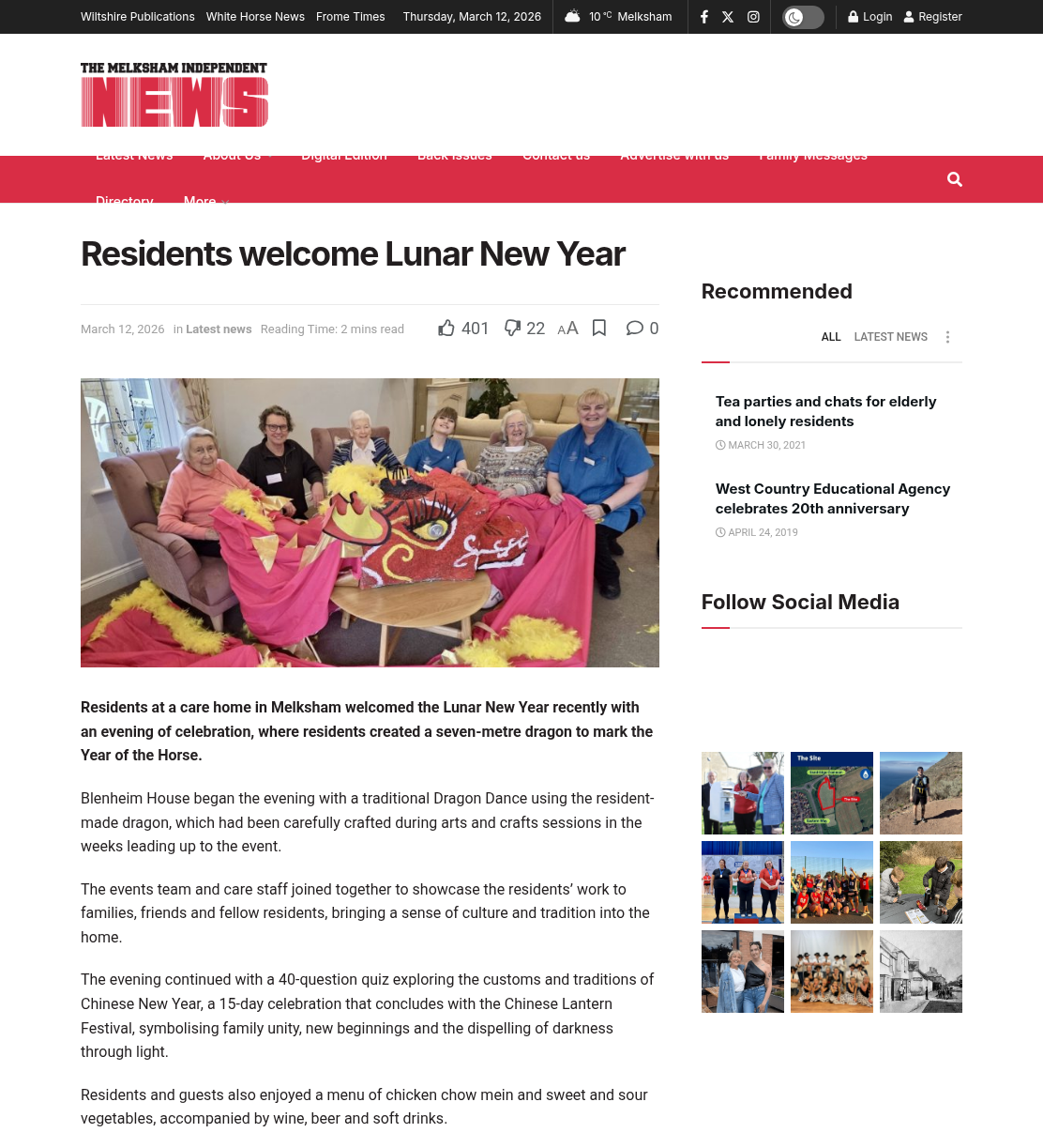 Residents welcome Lunar New Year