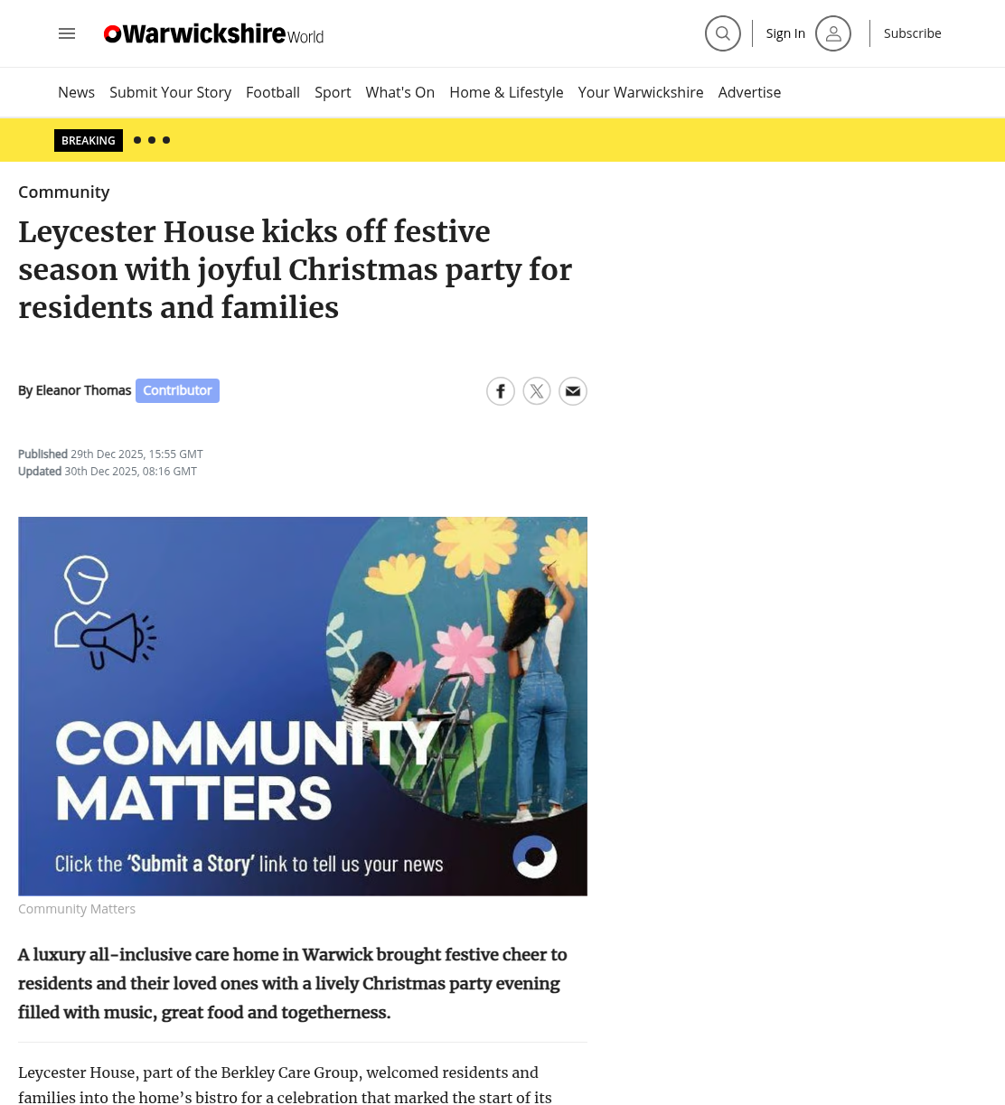 Leycester House kicks off festive season with joyful Christmas party for residents and families