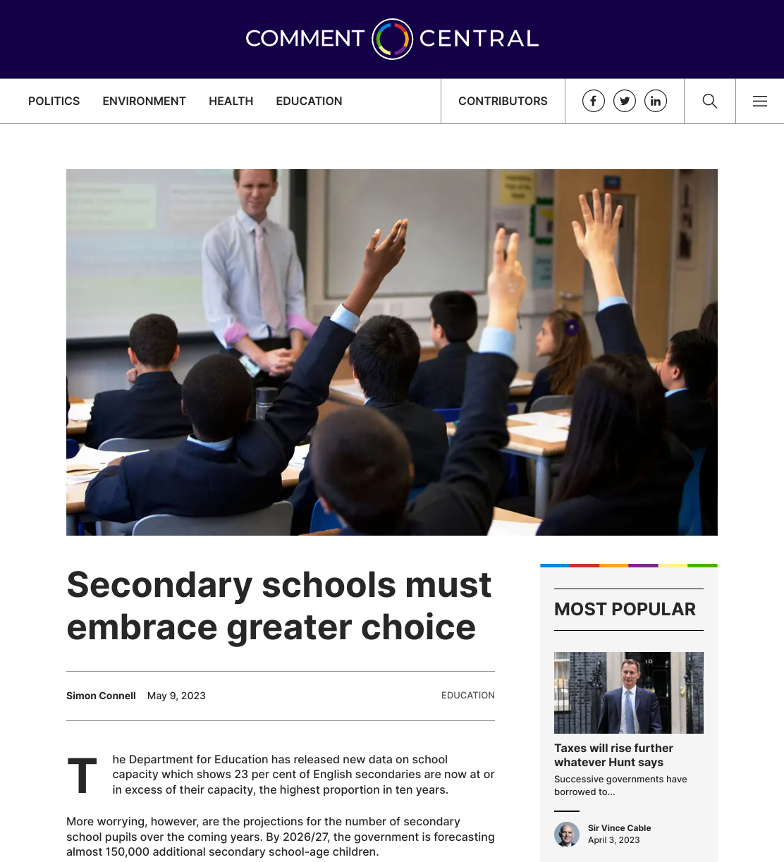 Secondary schools must embrace greater choice