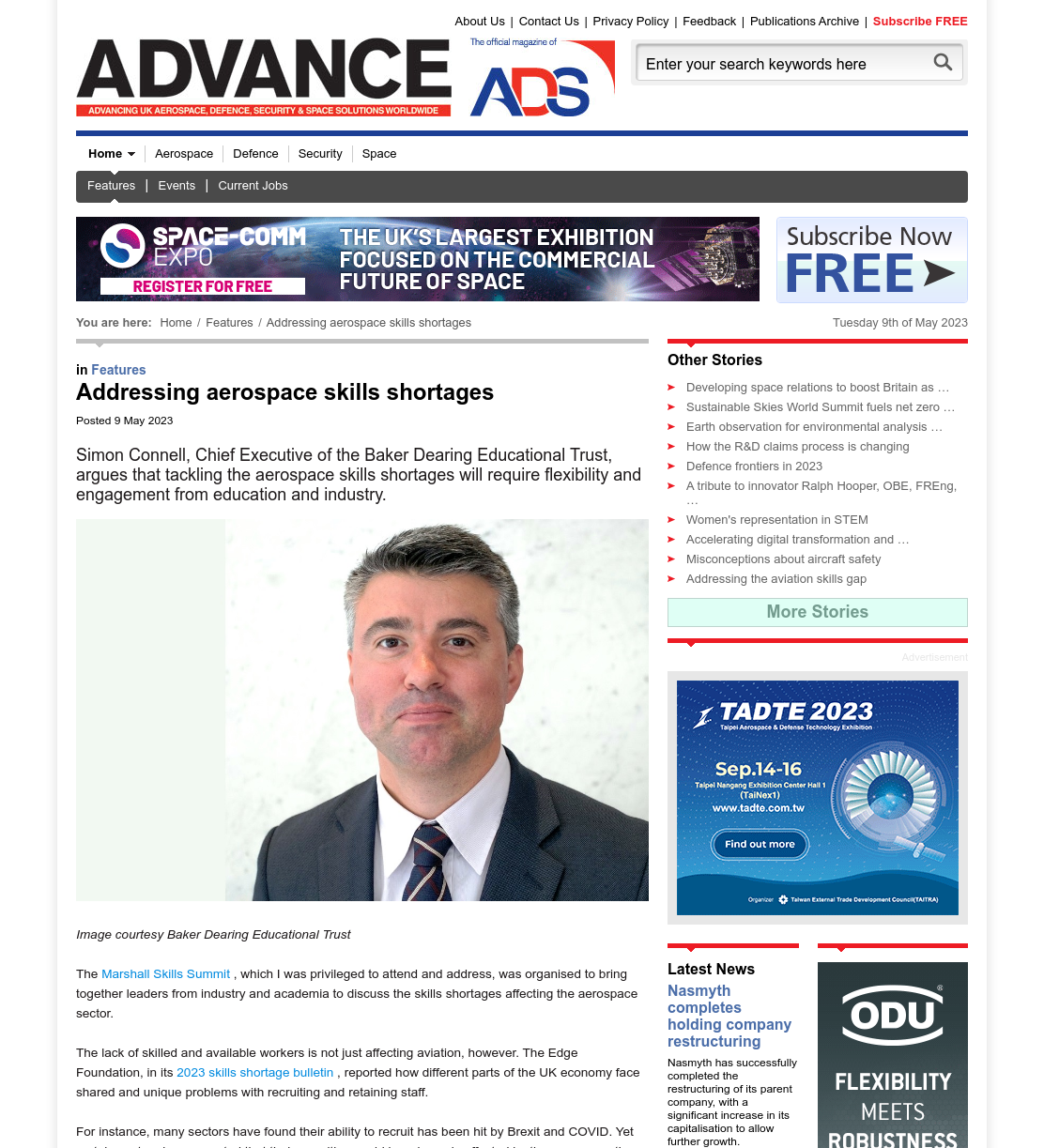 Addressing aerospace skills shortages