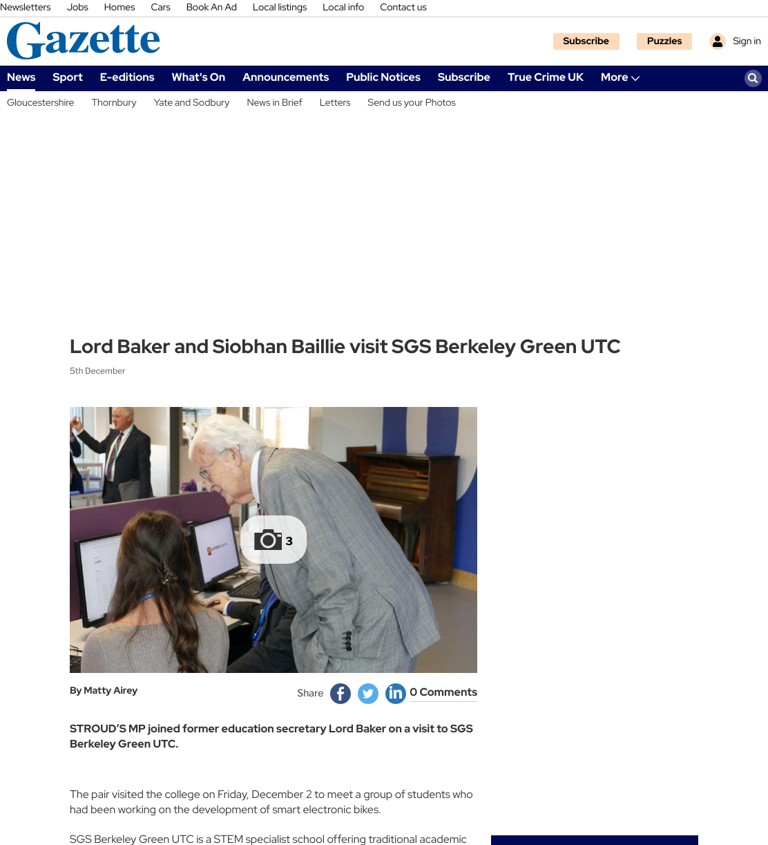 Lord Baker, founder of university technical colleges, visits Berkeley