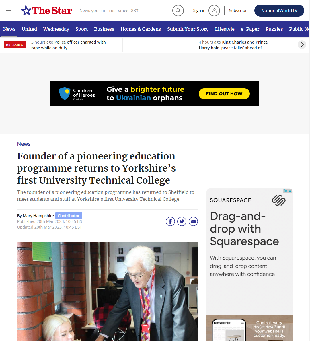 Founder of a pioneering education programme returns to Yorkshire’s first University Technical College