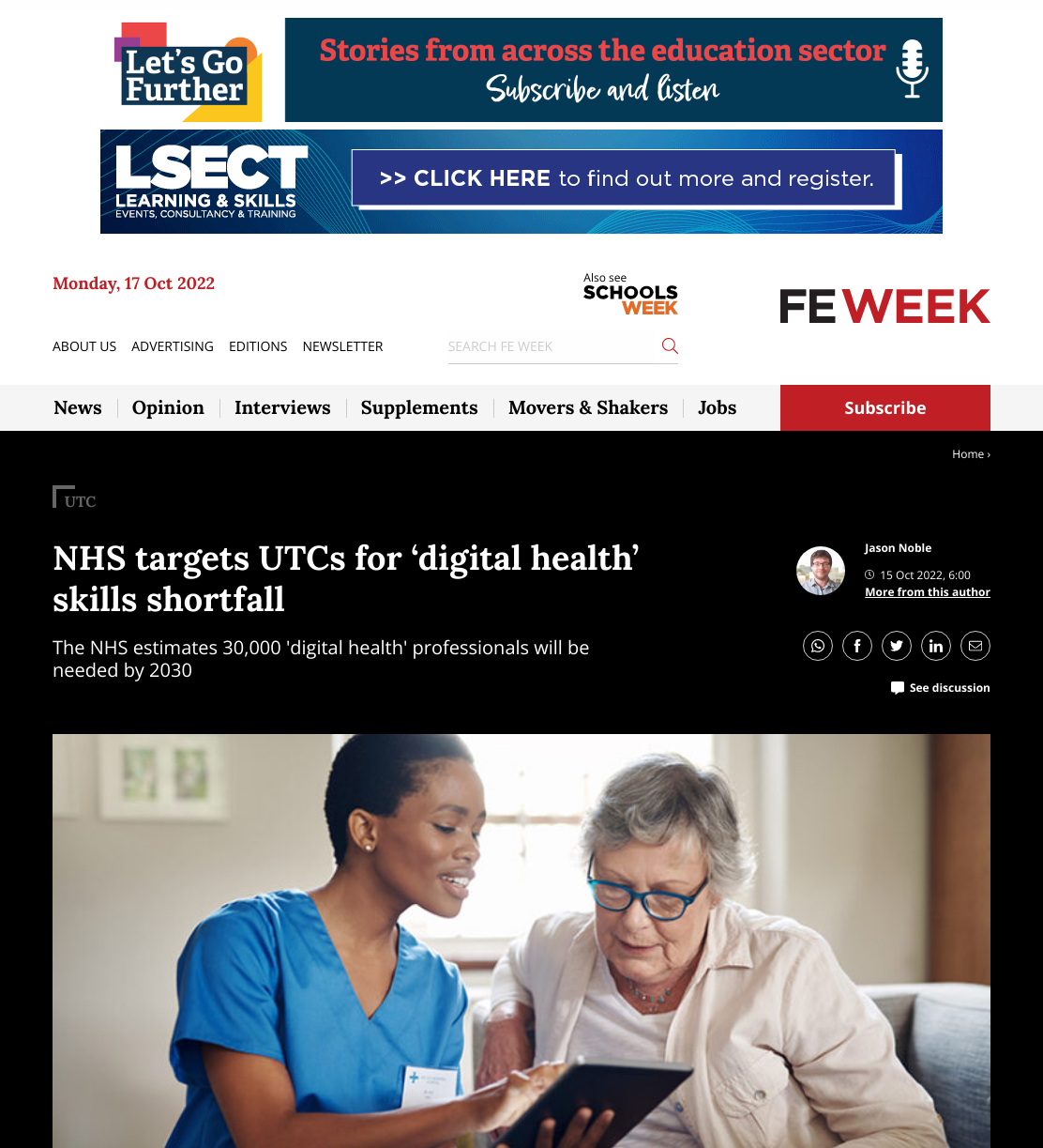 NHS targets UTCs for 'digital health' skills shortfall