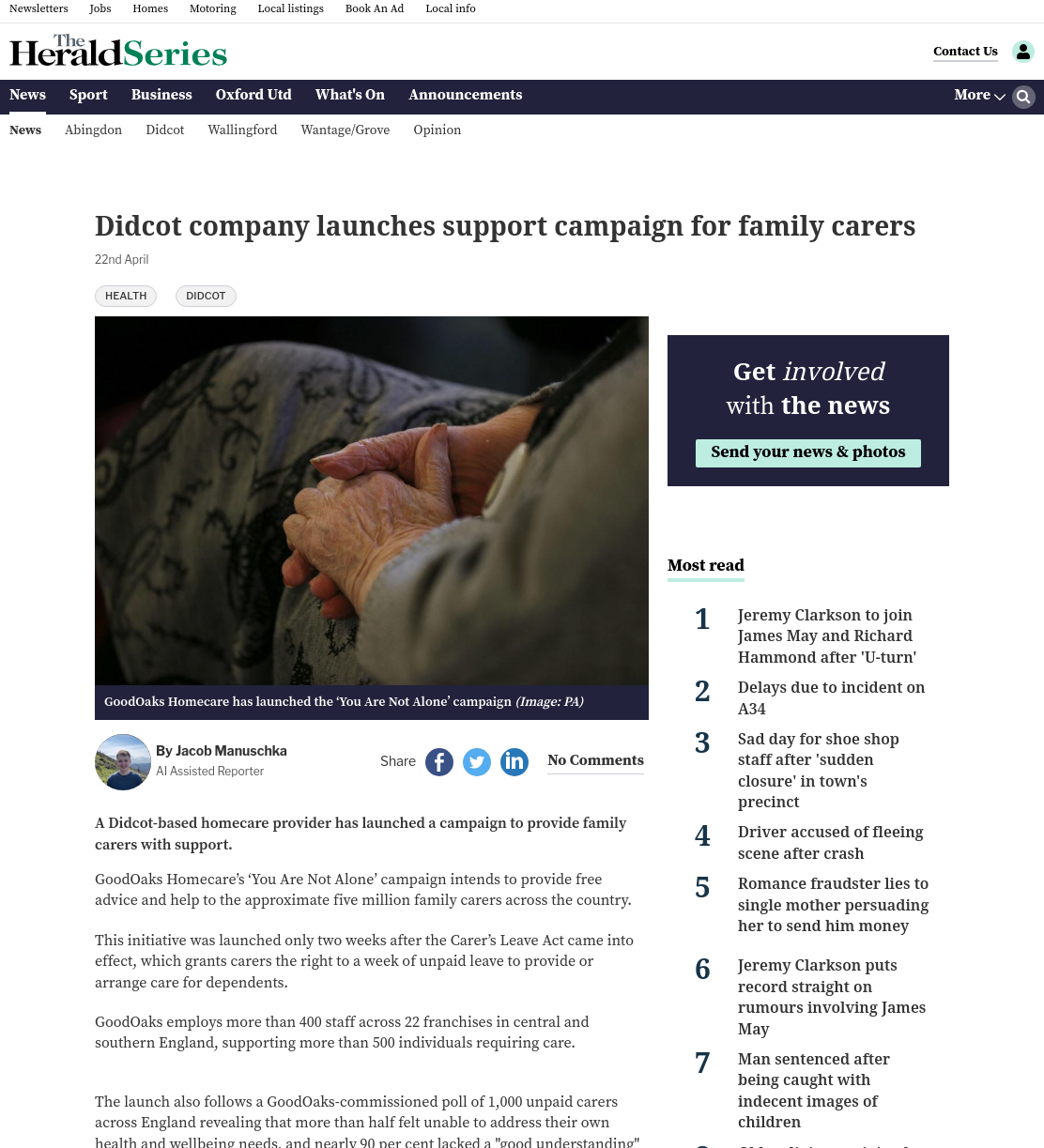 Homecare provider launches campaign to support family carers